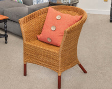 Palacek Bamboo Rattan Wicker Barrel Chair in Honey Finish