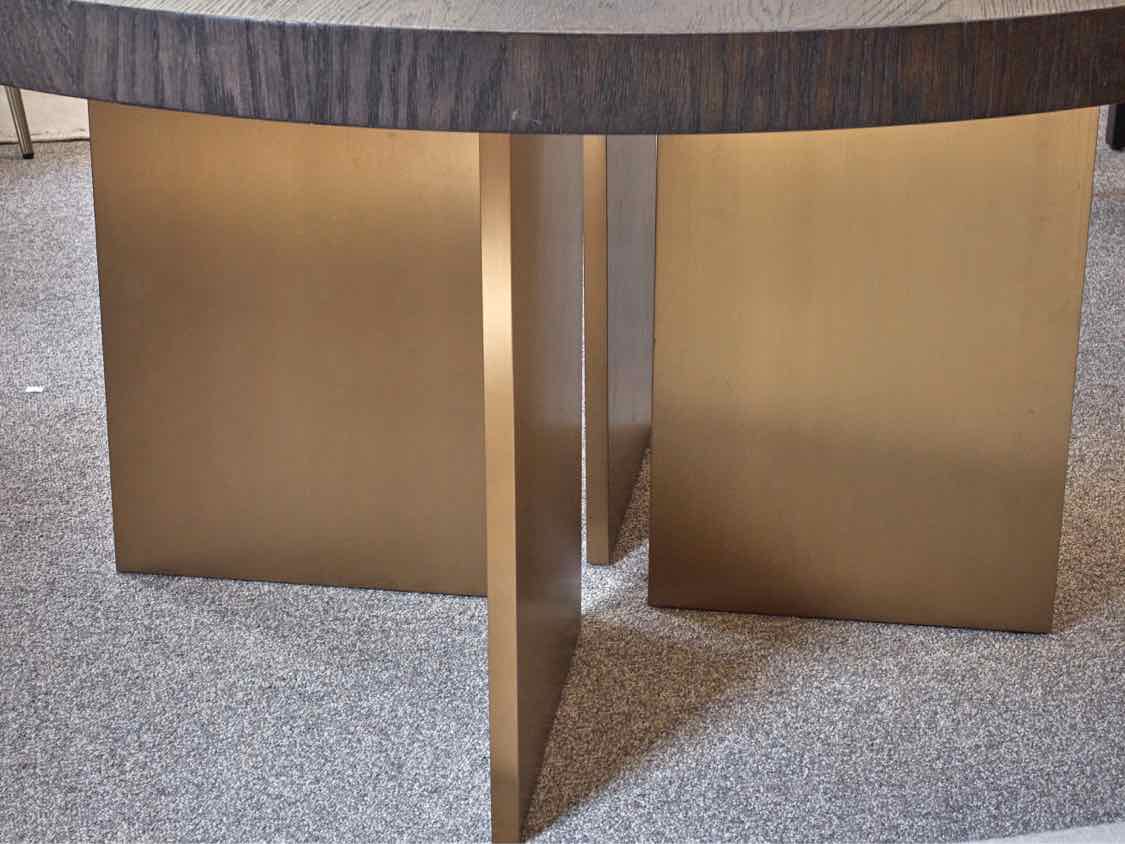 Restoration Hardware Round 'Channel' Oak Dining Table