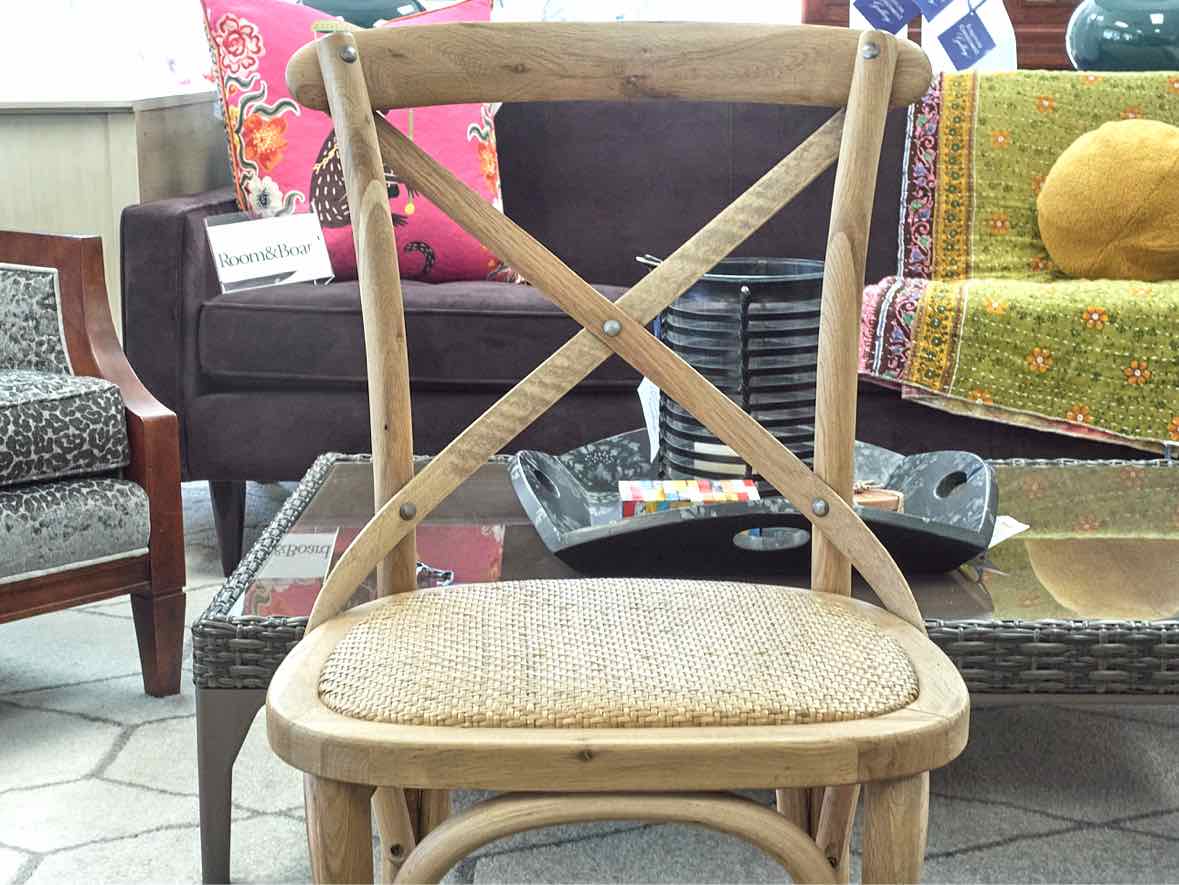 Pair of Ballard Design 'Constance' Rattan Dining Chairs
