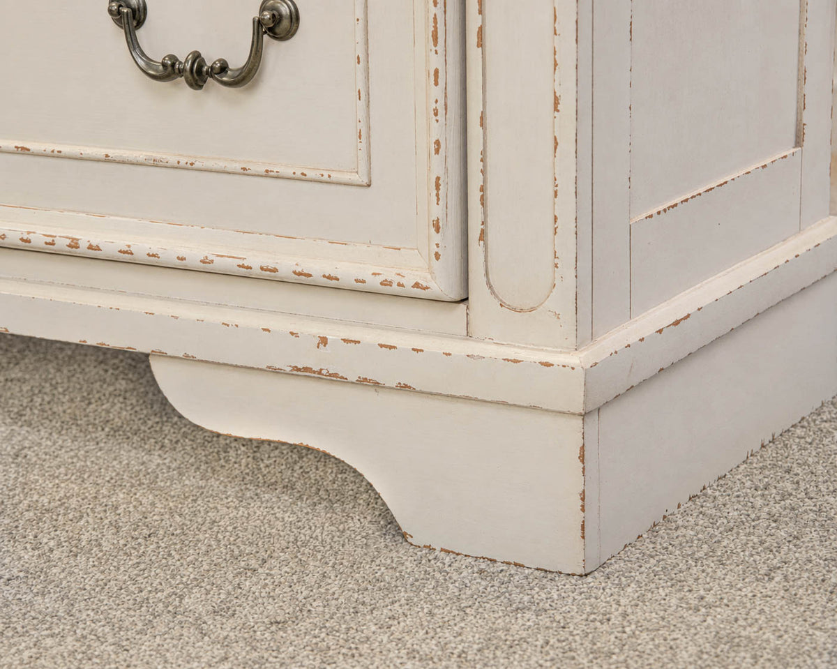 Eridani 7 Drawer Dresser in Distressed Parchment
