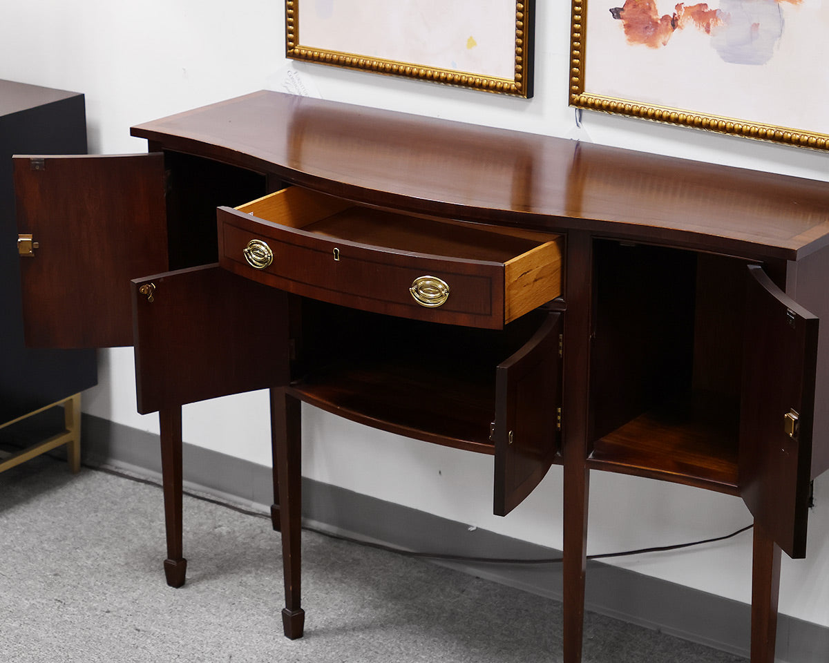 Banded-mahogany serpentine front server