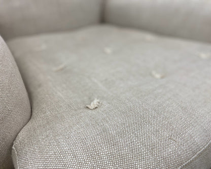 Restoration Hardware Deconstructed Arm Chair and Ottoman Set