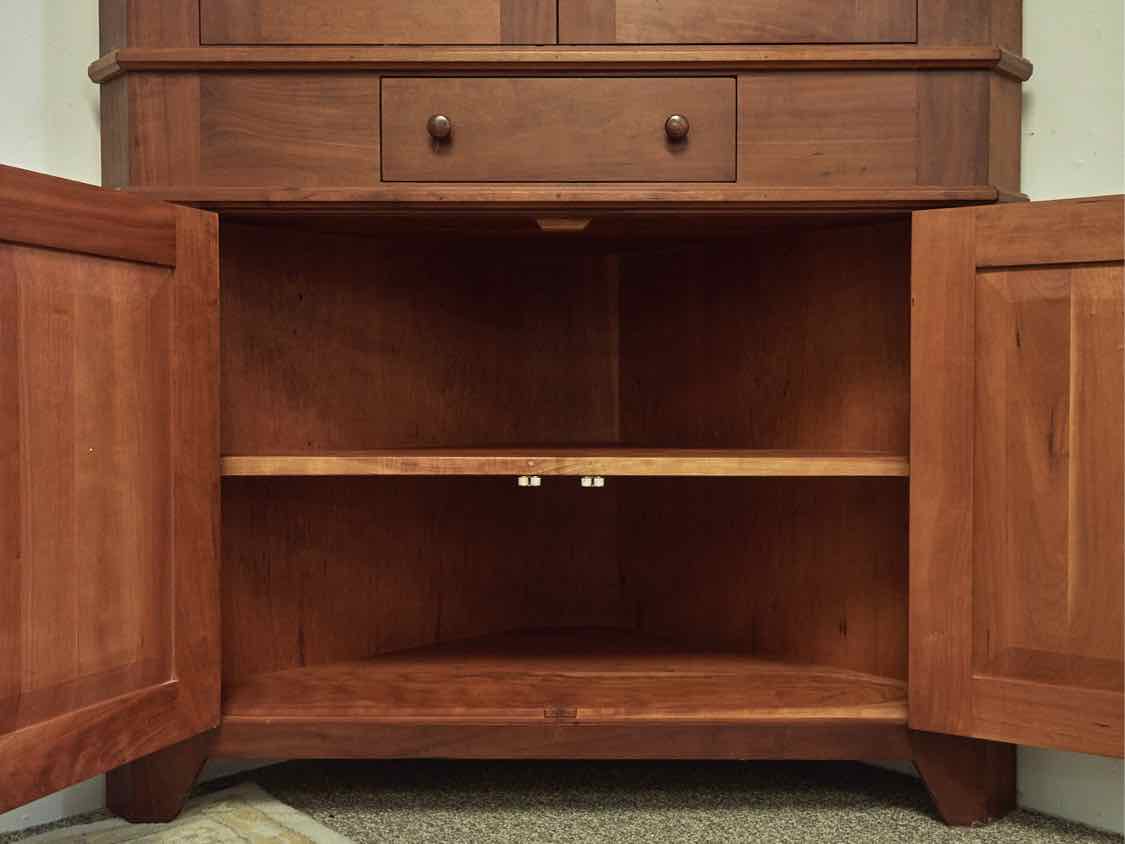 Bench Made Shaker Corner Cabinet in Solid Cherry