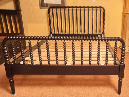 Crate & Barrel  Jenny Lind Black Finish Full Bed Includes Siderails & Slat Roll