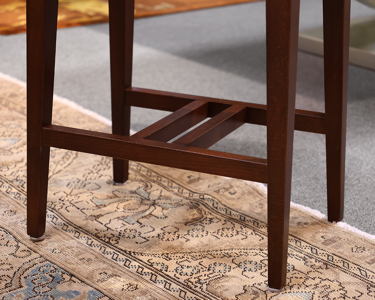 Pair of Ethan Allen Leather Counter Stools