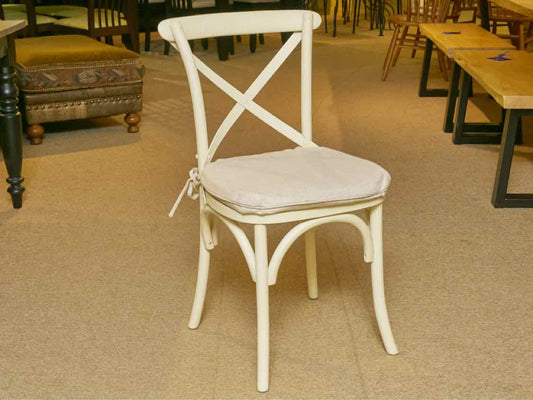 Set of 4 RH 'Madeline' Ivory Bistro Dining Chairs with Cain Seats