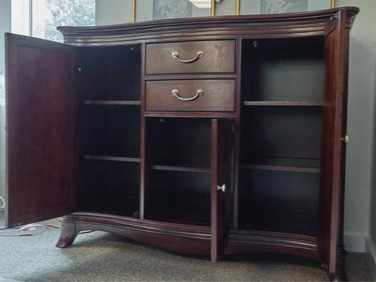 Faux Marble Top Server in Cherry Stain
