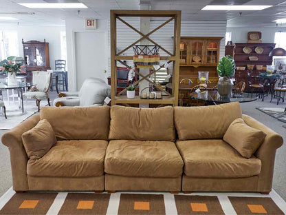 Circle Furniture 3 Piece MicroSuede Sofa with Ottoman