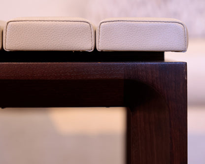 "Granada Flat" Leather Channeled Cocktail Table