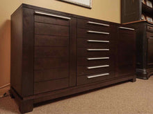 Espresso Finish Contemporary 4 Drawer & 2 Door  Sideboard