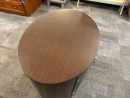 Vanguard Oval Side Table in Espresso