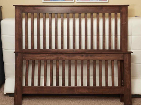 Shaker Style Dark Stained Ash Queen Bed