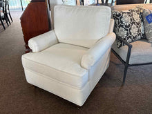 Basset White Boucle Upholstered Chair& Ottoman
