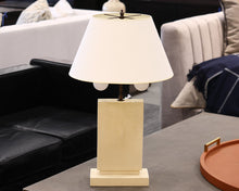 Faux Shagreen Table Lamp With Beige Shade