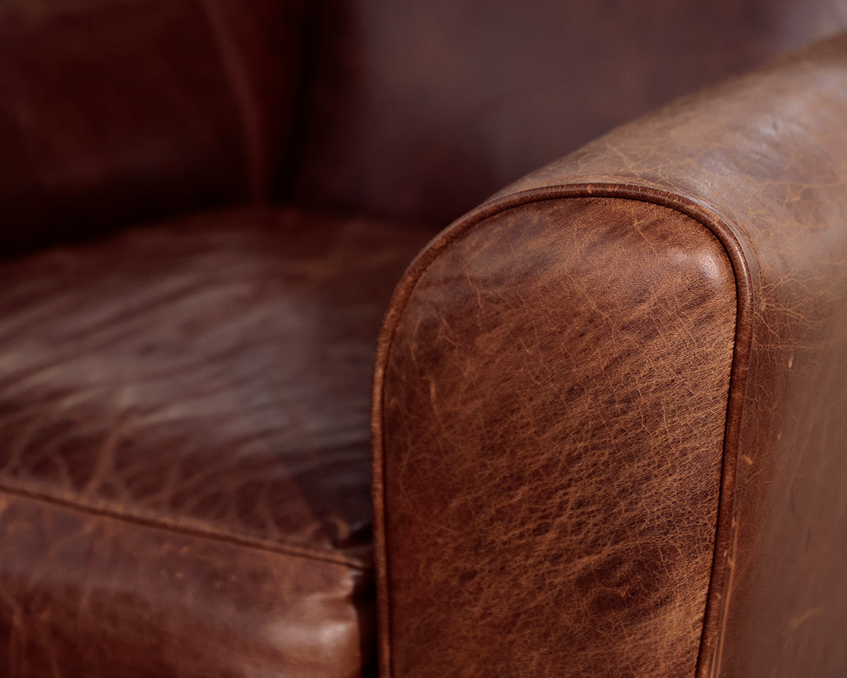 Bauhaus Leather Chair and Ottoman
