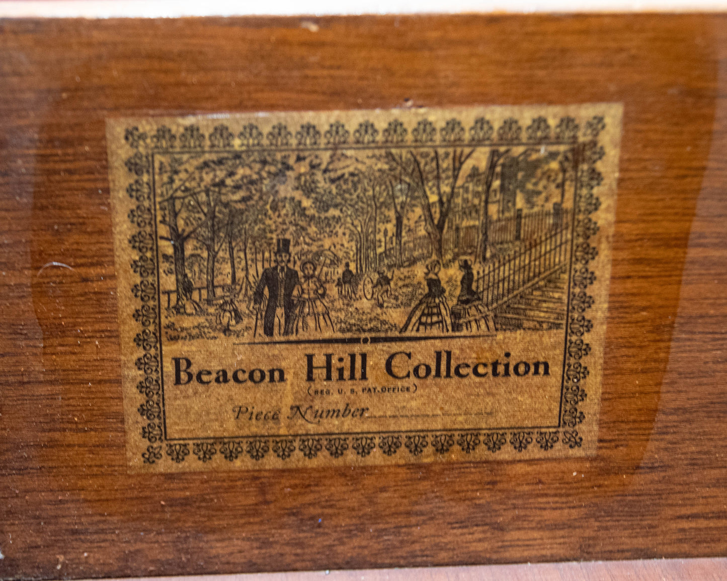 Beacon Hill Mahogany 5 Drawer Chest  with Brass Empire Pulls