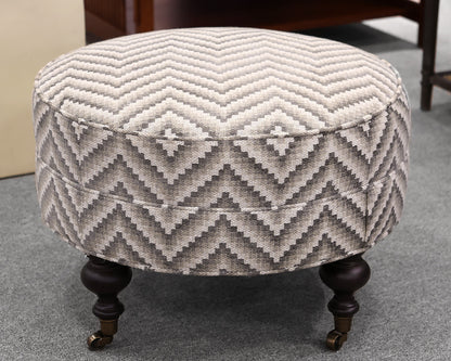 Custom Lee Industries Round Ottoman