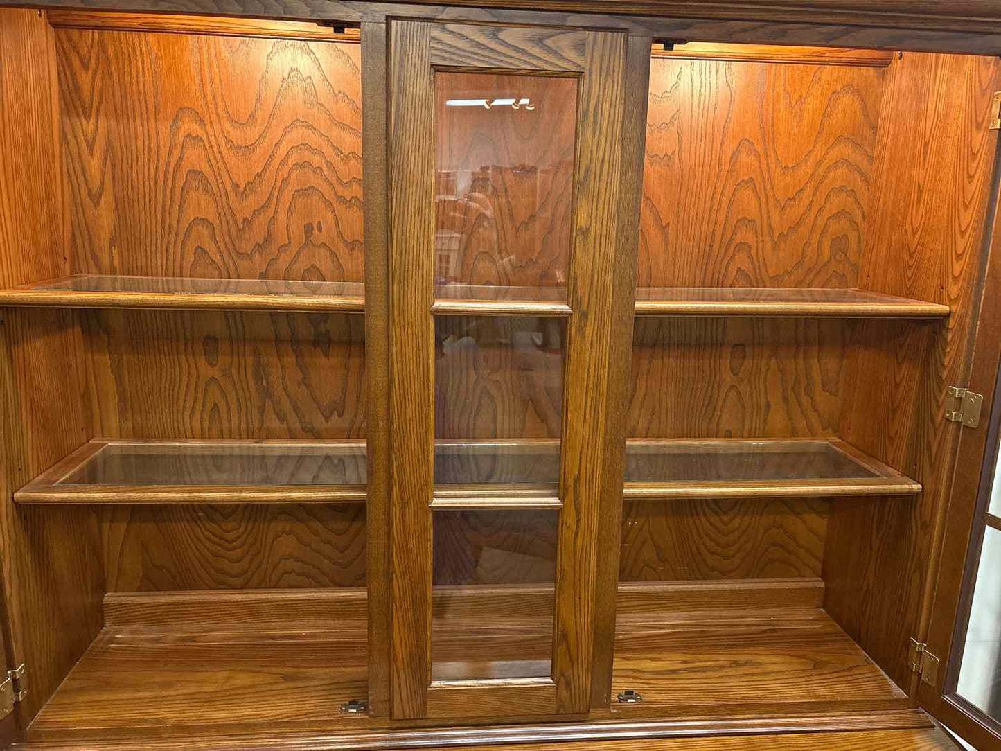 Hitchcock 2-Piece Oak China Cabinet