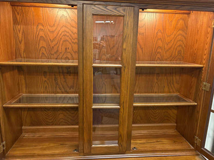 Hitchcock 2-Piece Oak China Cabinet