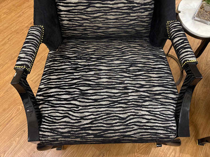 Caracole Pair of Zebra Wing Chairs