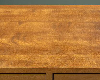 Six Drawer Espresso Dresser W/ Round Bronze Finished Knobs