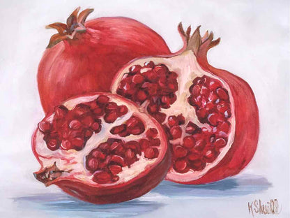 Pomegranate Still Life Art Print