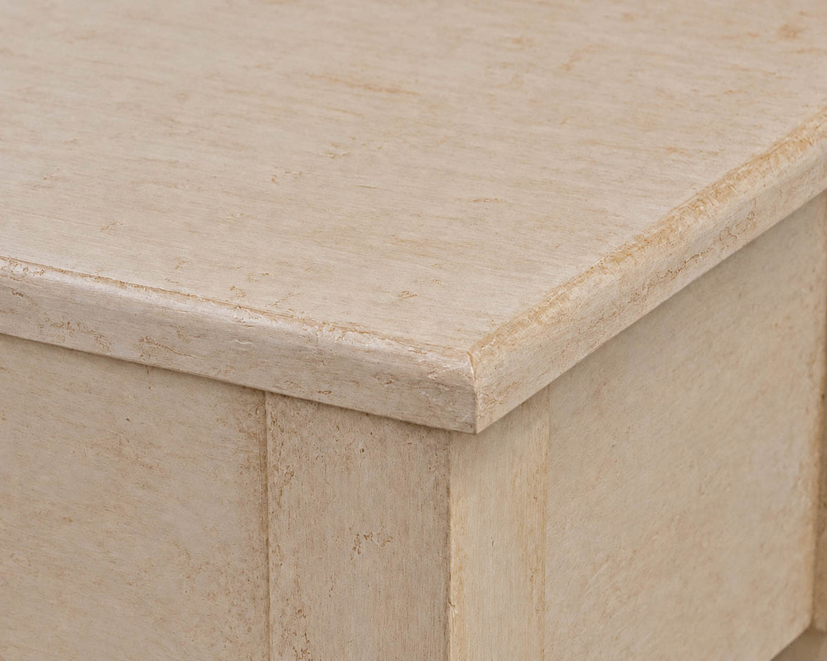 Console in Marshmallow Finish W/ 1 Drawer