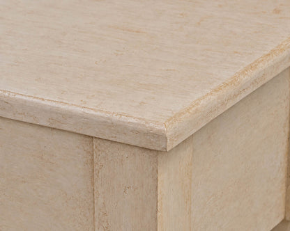 Console in Marshmallow Finish W/ 1 Drawer