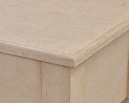 Console in Marshmallow Finish W/ 1 Drawer