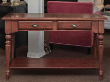 Cherry 2 Drawer & Lower Shelf Console