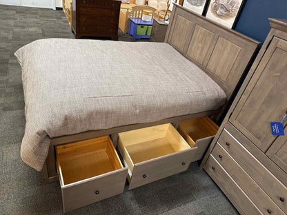 Nine Drawer Queen Storage Bed