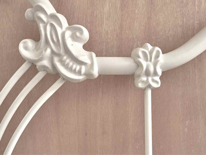 White Iron Frame King Bed