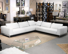 Roche Bobois Episode 3-Piece Sectional in White Leather & Chrome