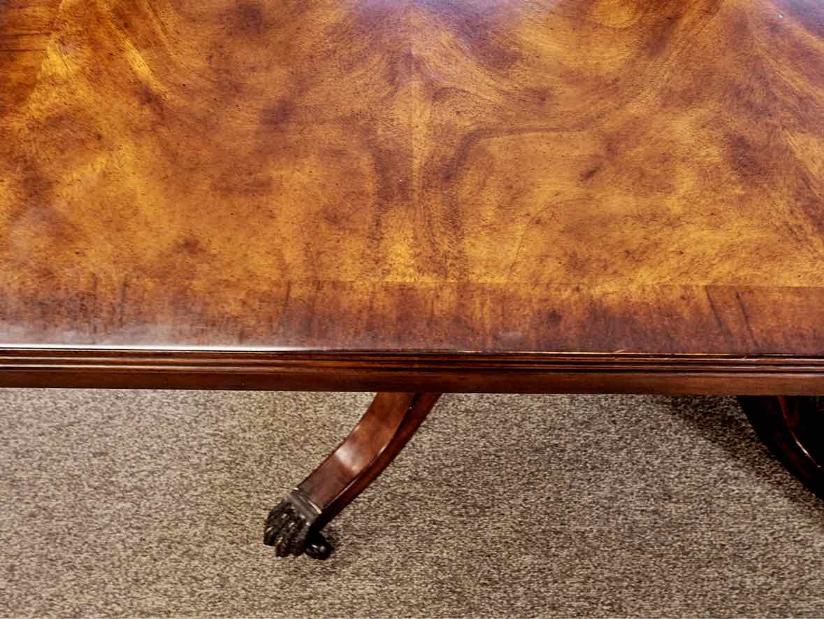 Hickory & White Regency Style Mahogany Dining Table (w/Pads) & Set of 12 Chairs