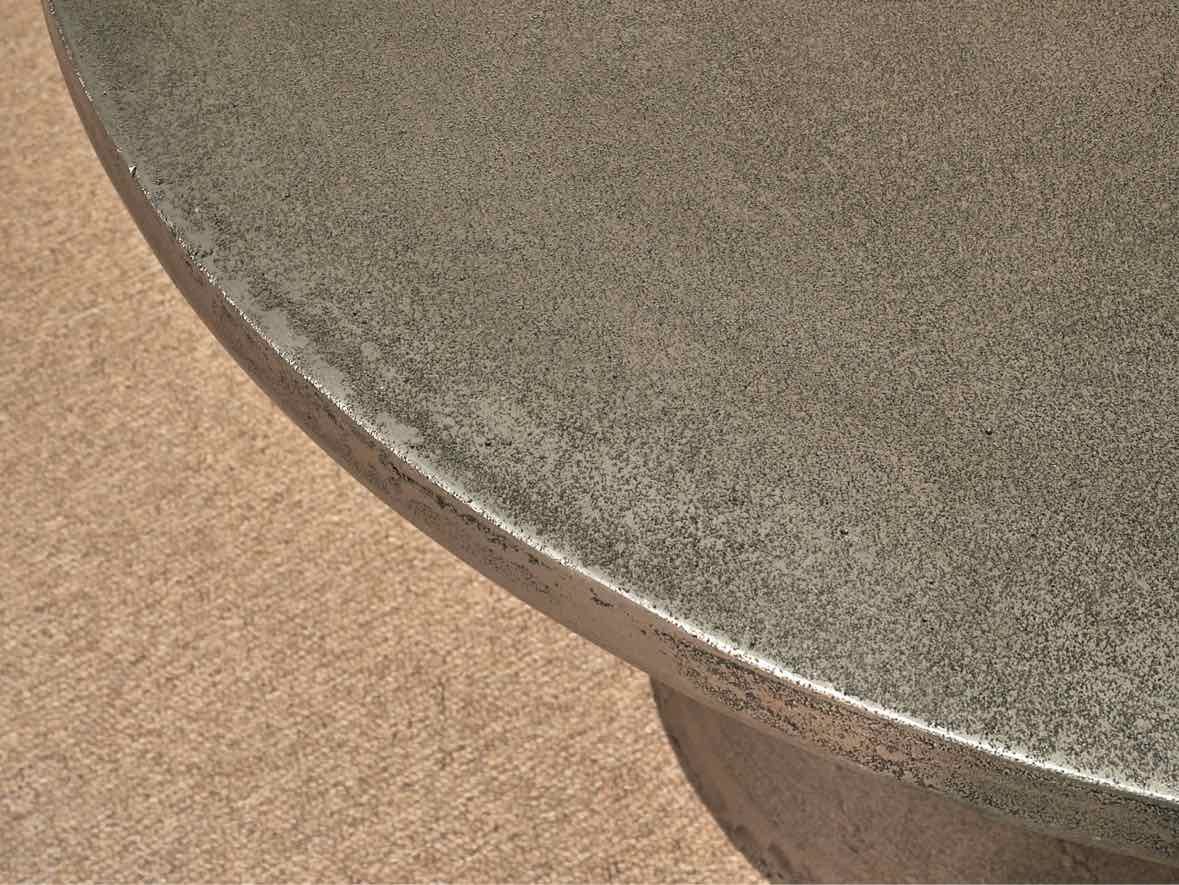 Silver Finish Tulip  Pedestal Dining Table