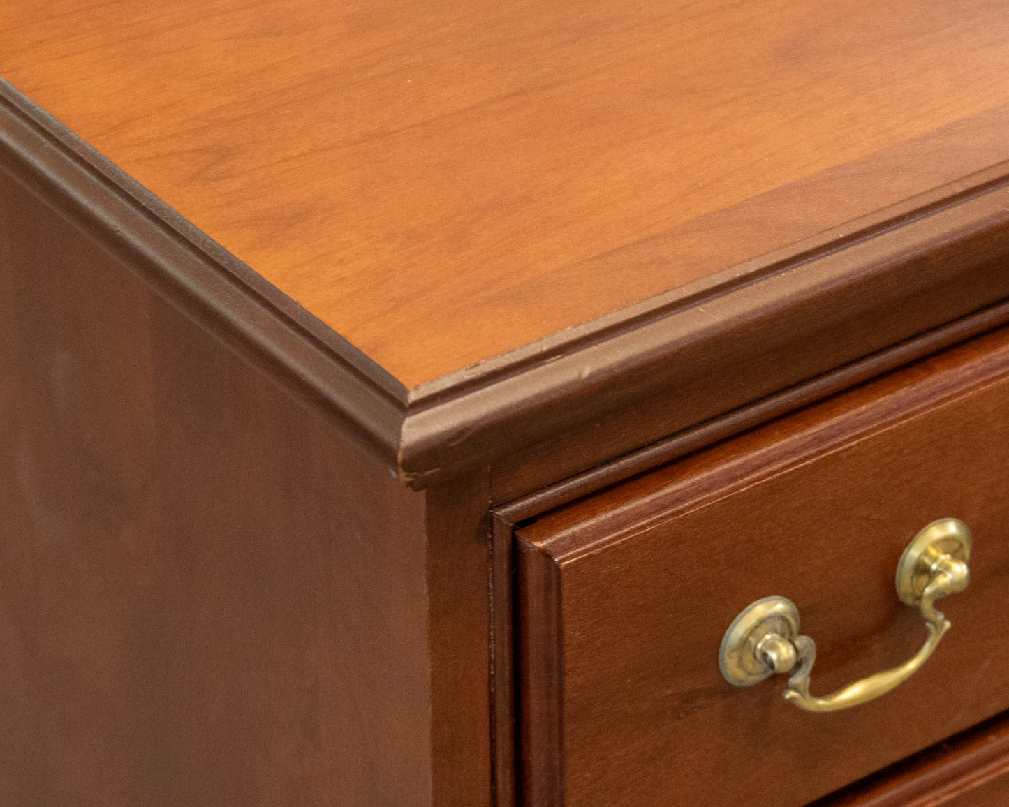 Pair of Solid Cherry Blockfront Nightstands