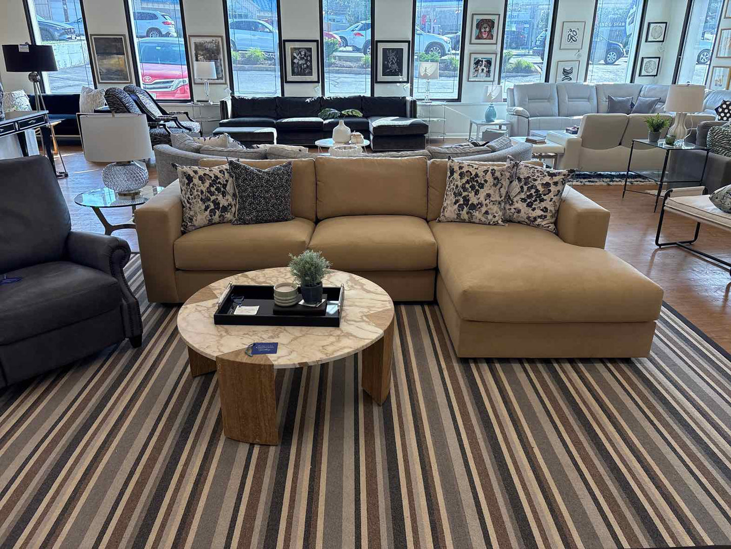 Pottery Barn 2-Piece Sectional in Camel