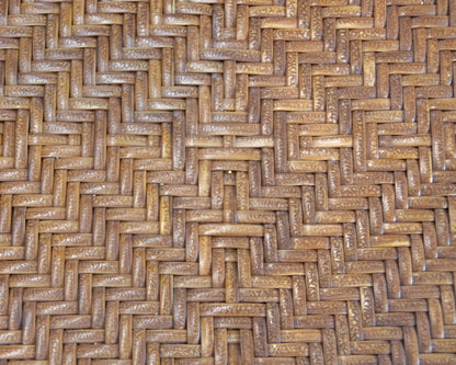 French Woven Rattan Double Seat Setee On Bronze Ladder Back  Frame