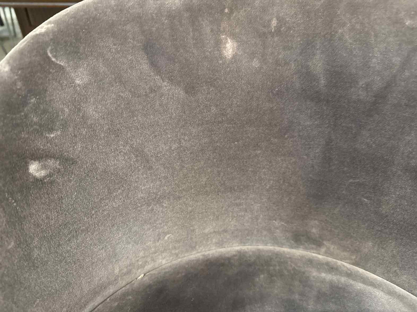 Crate & Barrel 'Camille' Anthracite Velvet Counter Stools