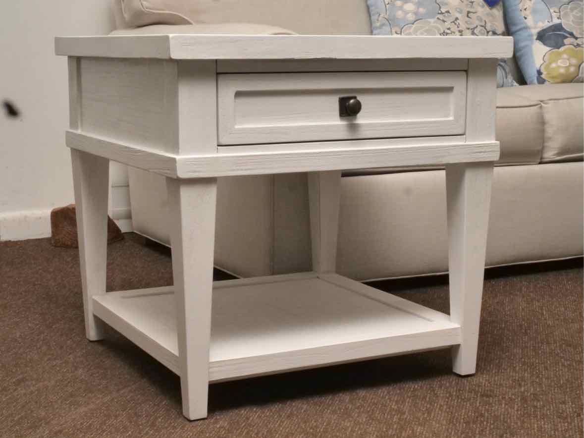 Pair of Tommy Bahama by Lexington Coastal White Finish Side Tables