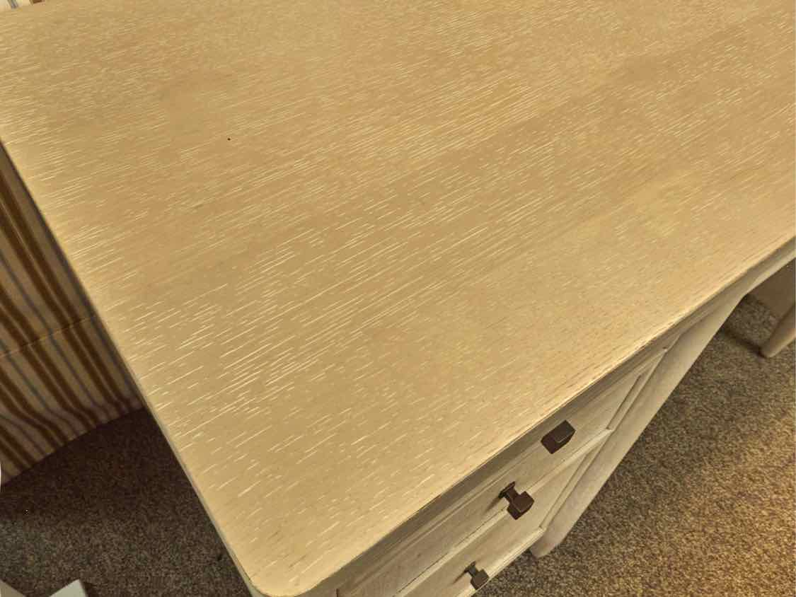 Riverside Maren Executive Desk in White Sands Finish