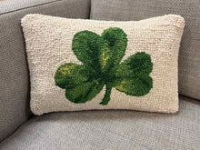 Shamrock Hooked Wool Pillow