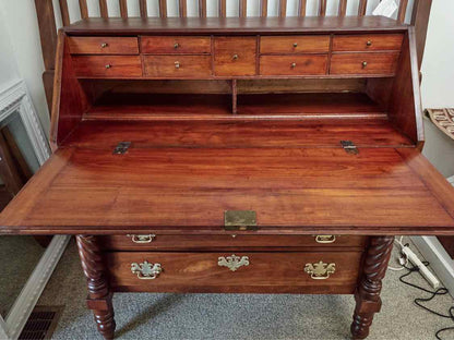 Empire Style Solid Fir Drop Front Secretary Desk
