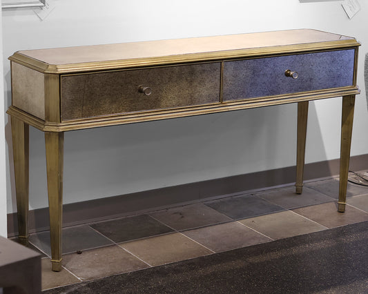 Ethan Allen Vivica Mirrored Sofa Table