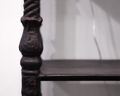 Arhaus Black Metal Distressed Bookcase