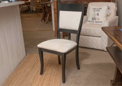 Bermex Table in Black Wipestain Finish  & 6 Chair Set