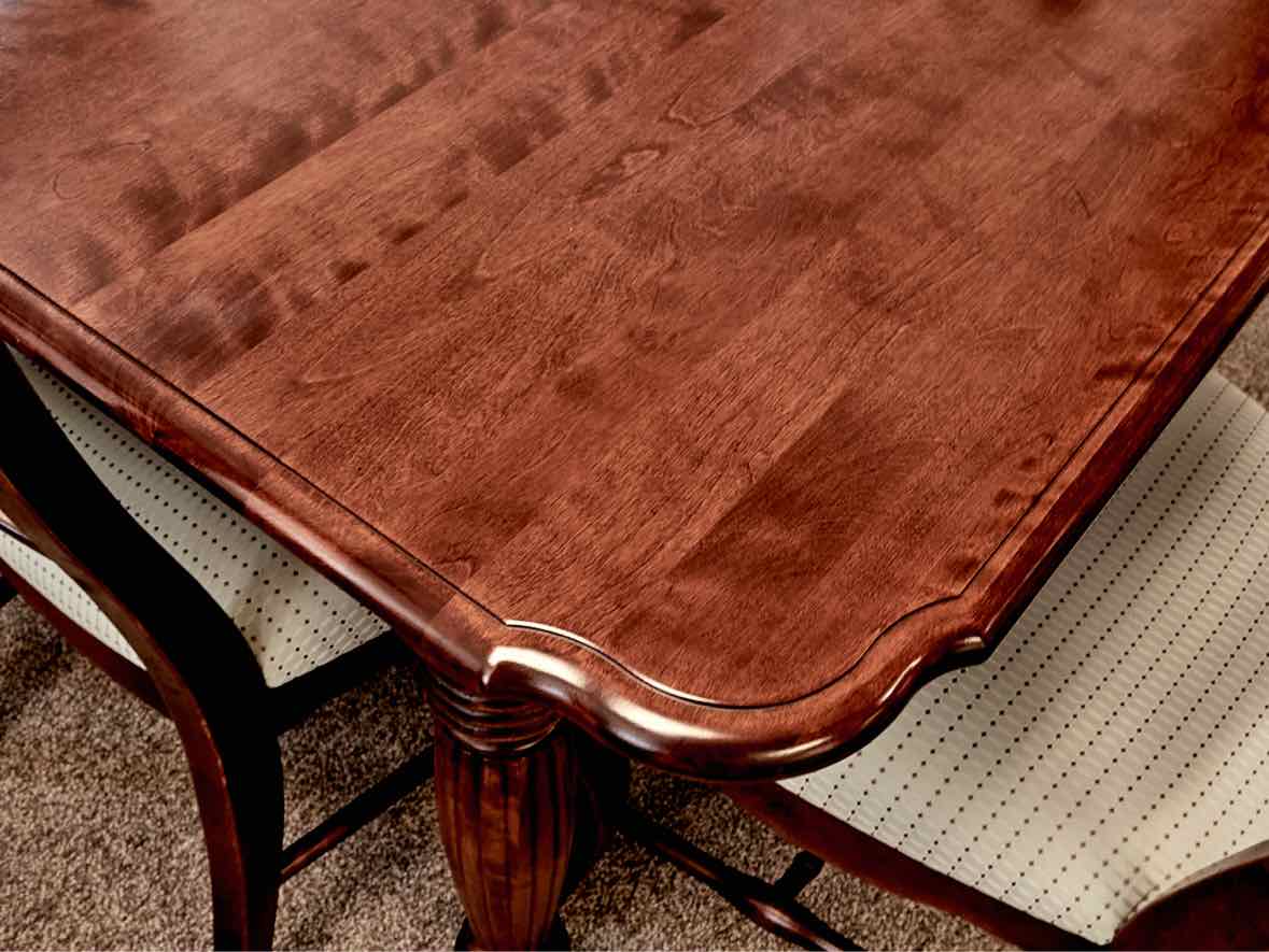 Nichols & Stone Cherry Dining Table & Set of 6 Ladderback Chairs