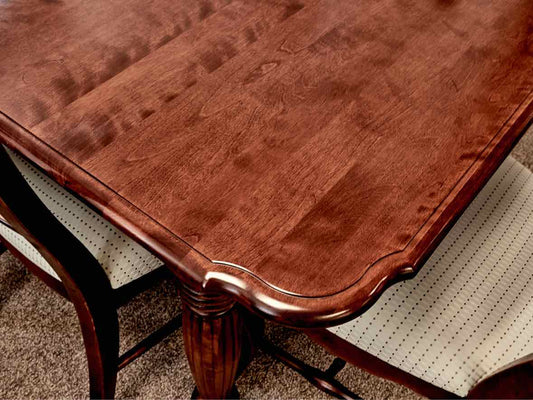 Nichols & Stone Cherry Dining Table & Set of 6 Ladderback Chairs