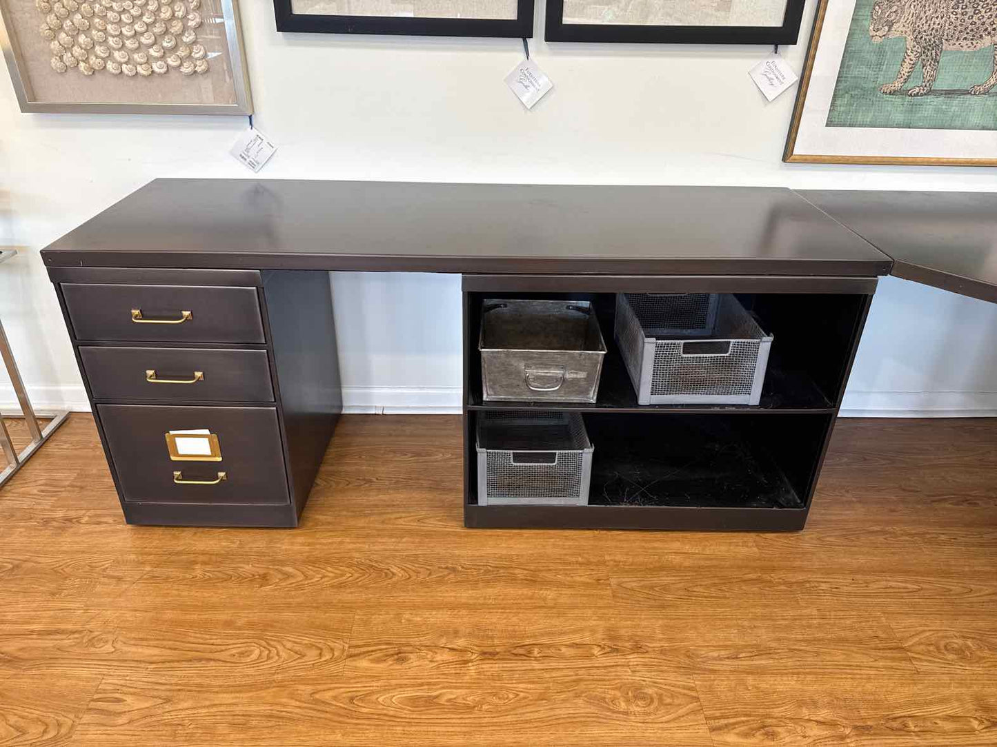 RH 1940's Style Industrial Corner Desk