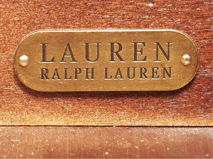 Ralph Lauren Mahogany Cocktail Table with Brass Casters